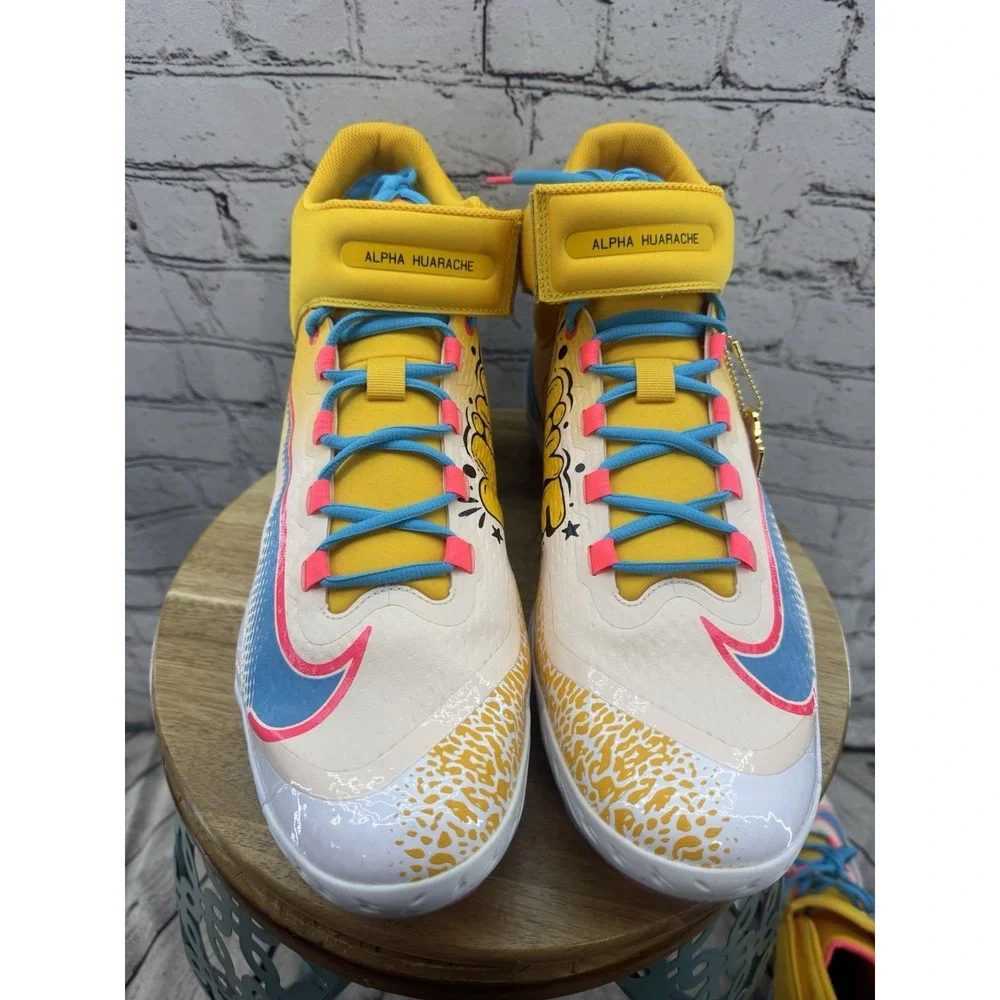 Nike x RBI Exclusive Alpha Huarache Elite 3 B-ball Cleats Fz7344-700 Men's 15 - Picture 3 of 10